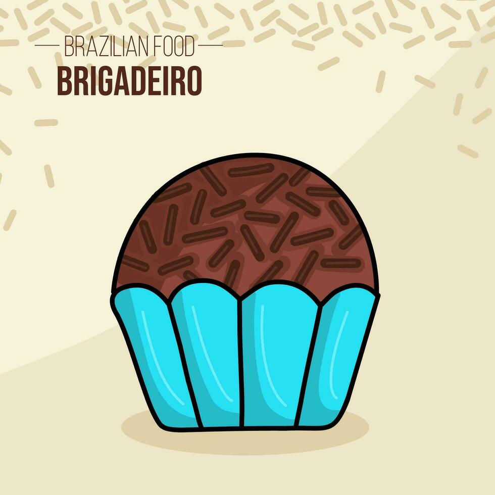 brigadeiro brasil - Brasilien - brasiliansk choklad mat vektor