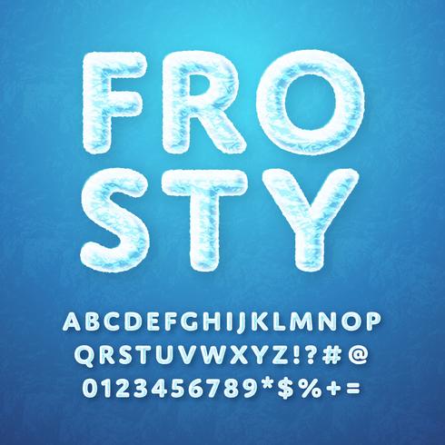 Frosty Alphabet Vektor