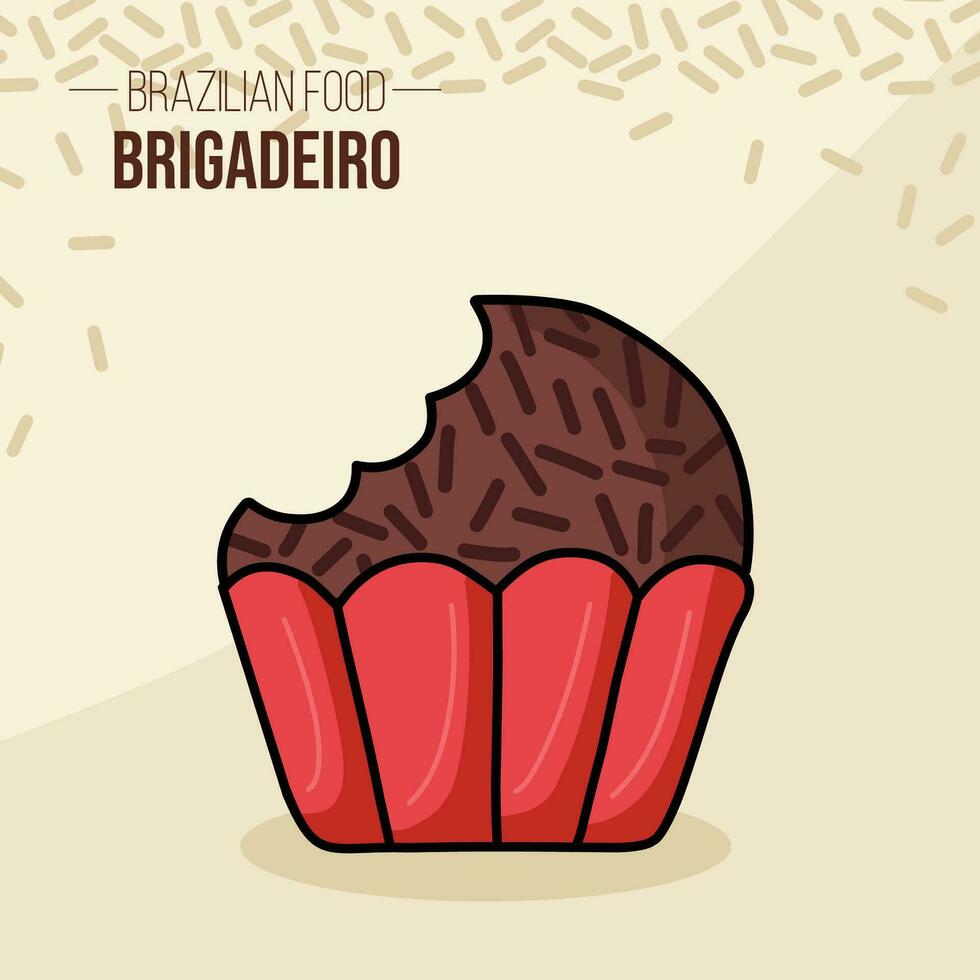 brigadeiro brasil - Brasilien - brasiliansk choklad mat vektor