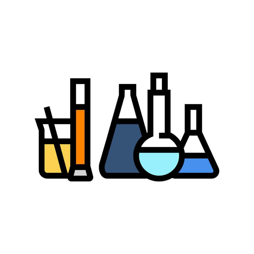 chemisch Substanzen Ingenieur Farbe Symbol Vektor Illustration