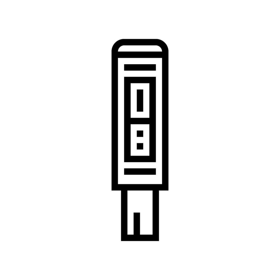 ph Meter Ingenieur Linie Symbol Vektor Illustration