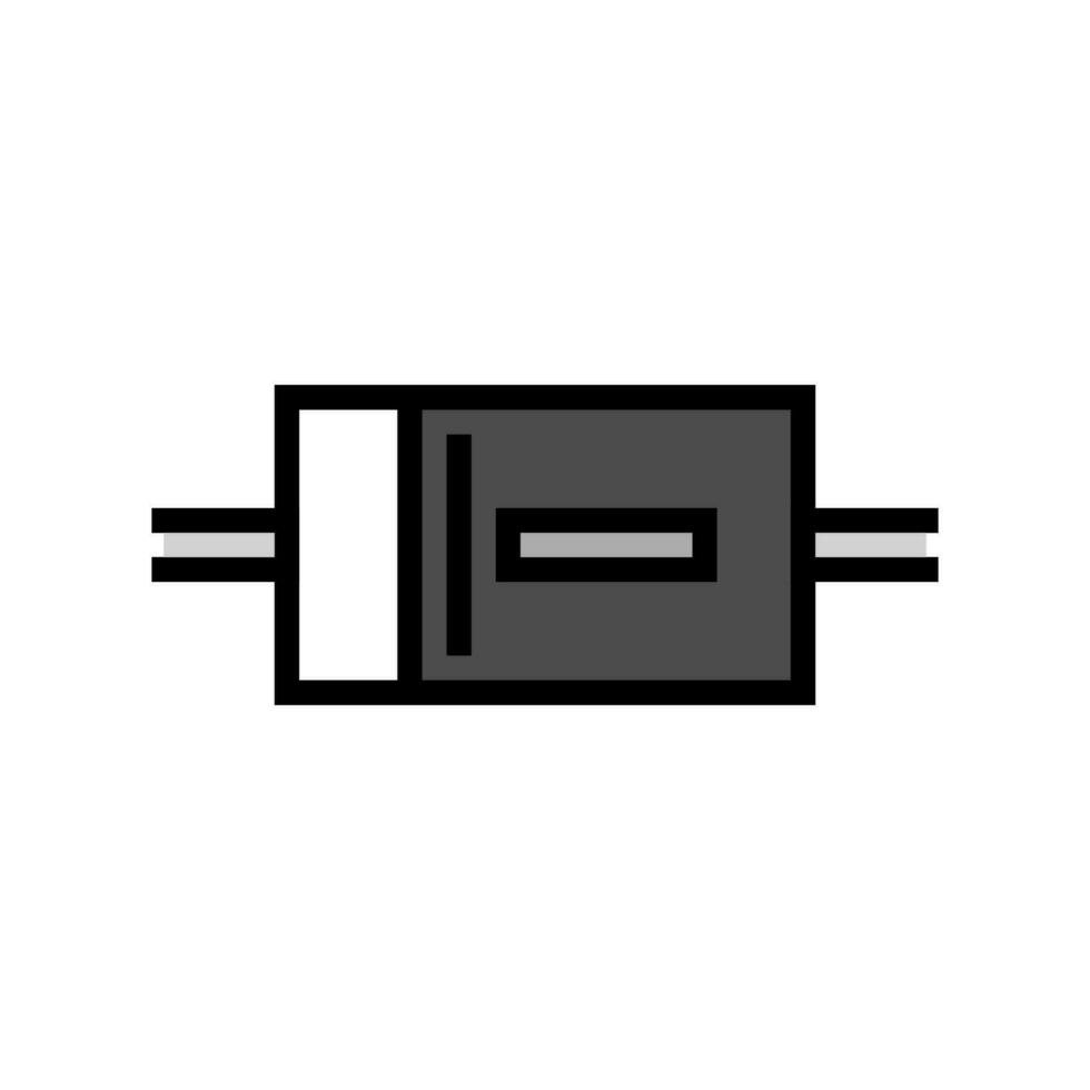 diod elektrisk ingenjör Färg ikon vektor illustration