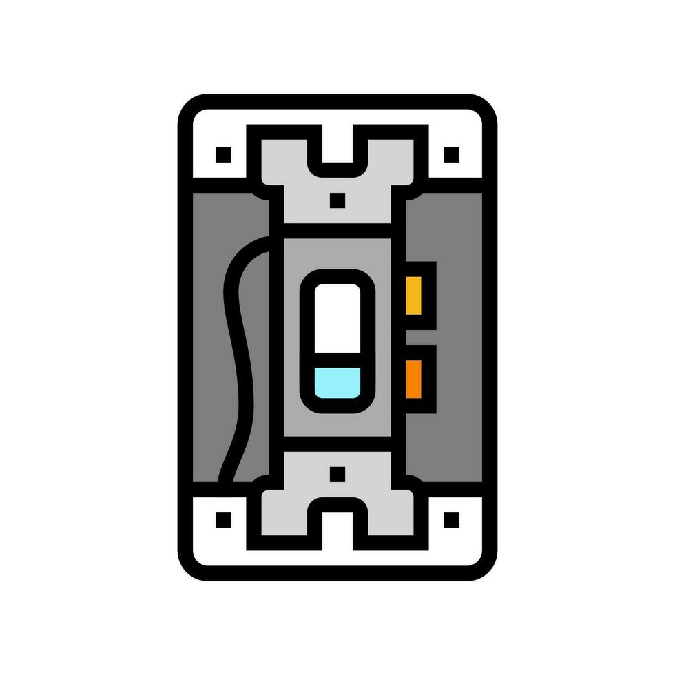 elektrisch Schalter elektrisch Ingenieur Farbe Symbol Vektor Illustration