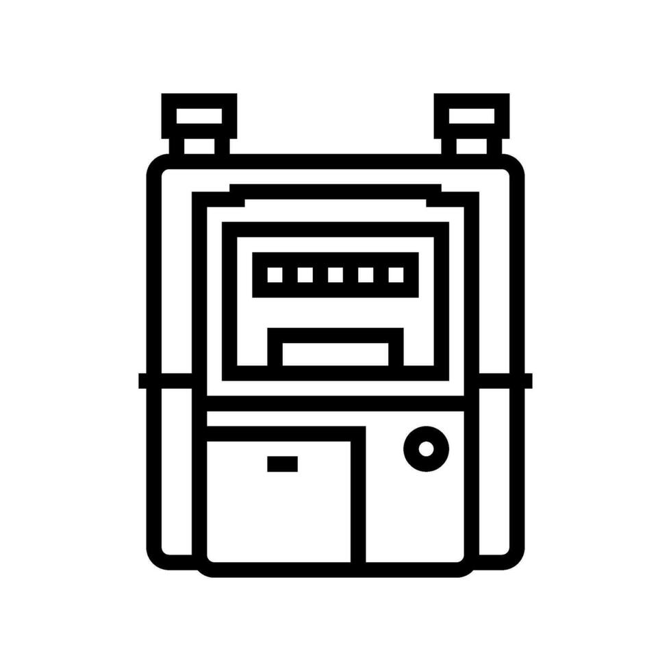 Meter Gas Bedienung Linie Symbol Vektor Illustration