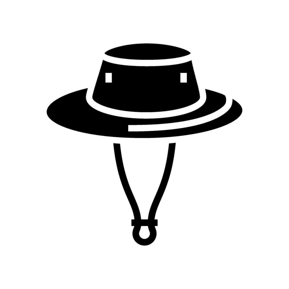 cricket hatt keps glyf ikon vektor illustration
