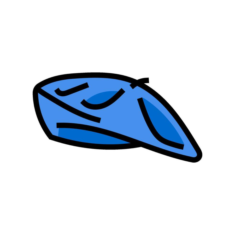 Baskenmütze Hut Deckel Farbe Symbol Vektor Illustration