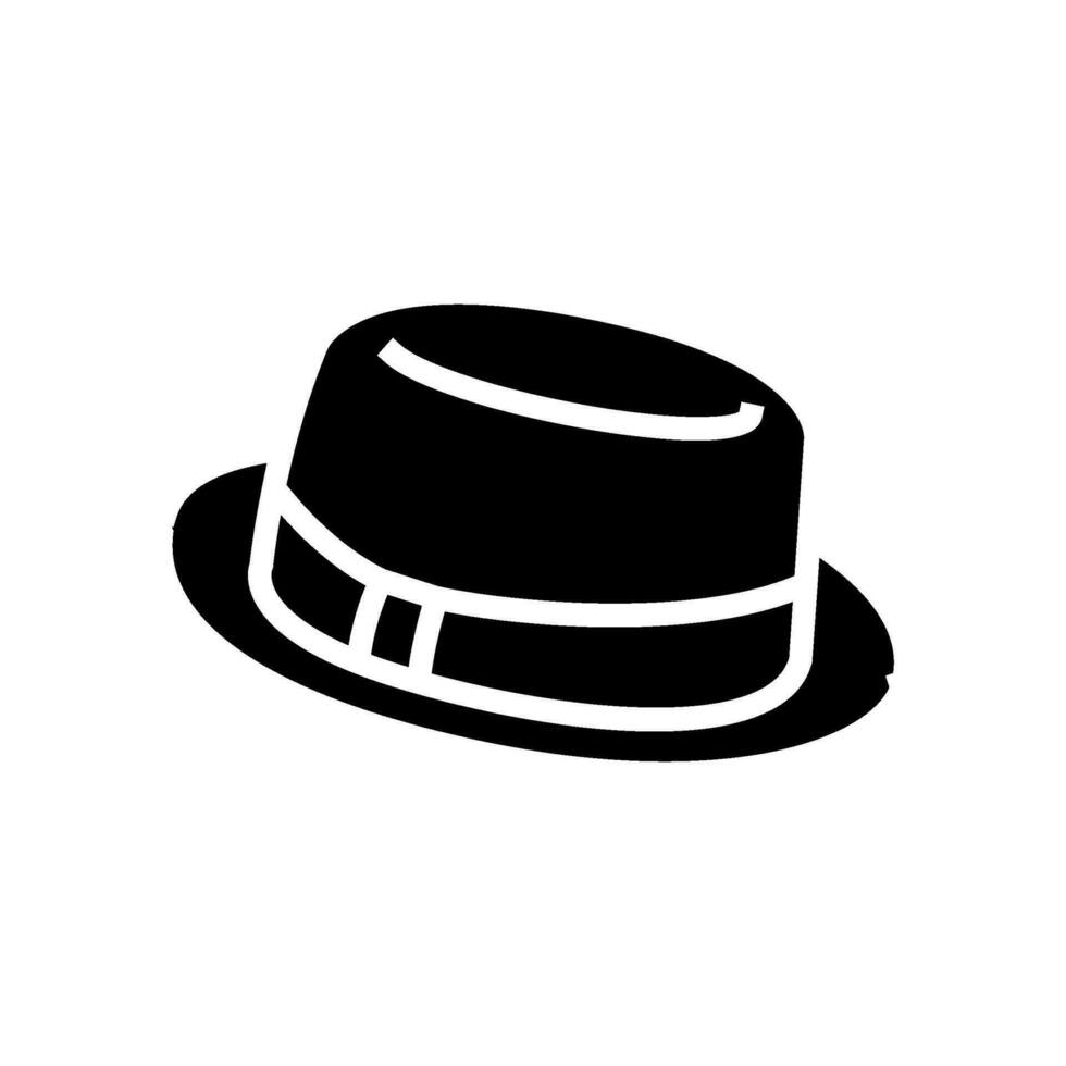 fläsk paj hatt keps glyf ikon vektor illustration