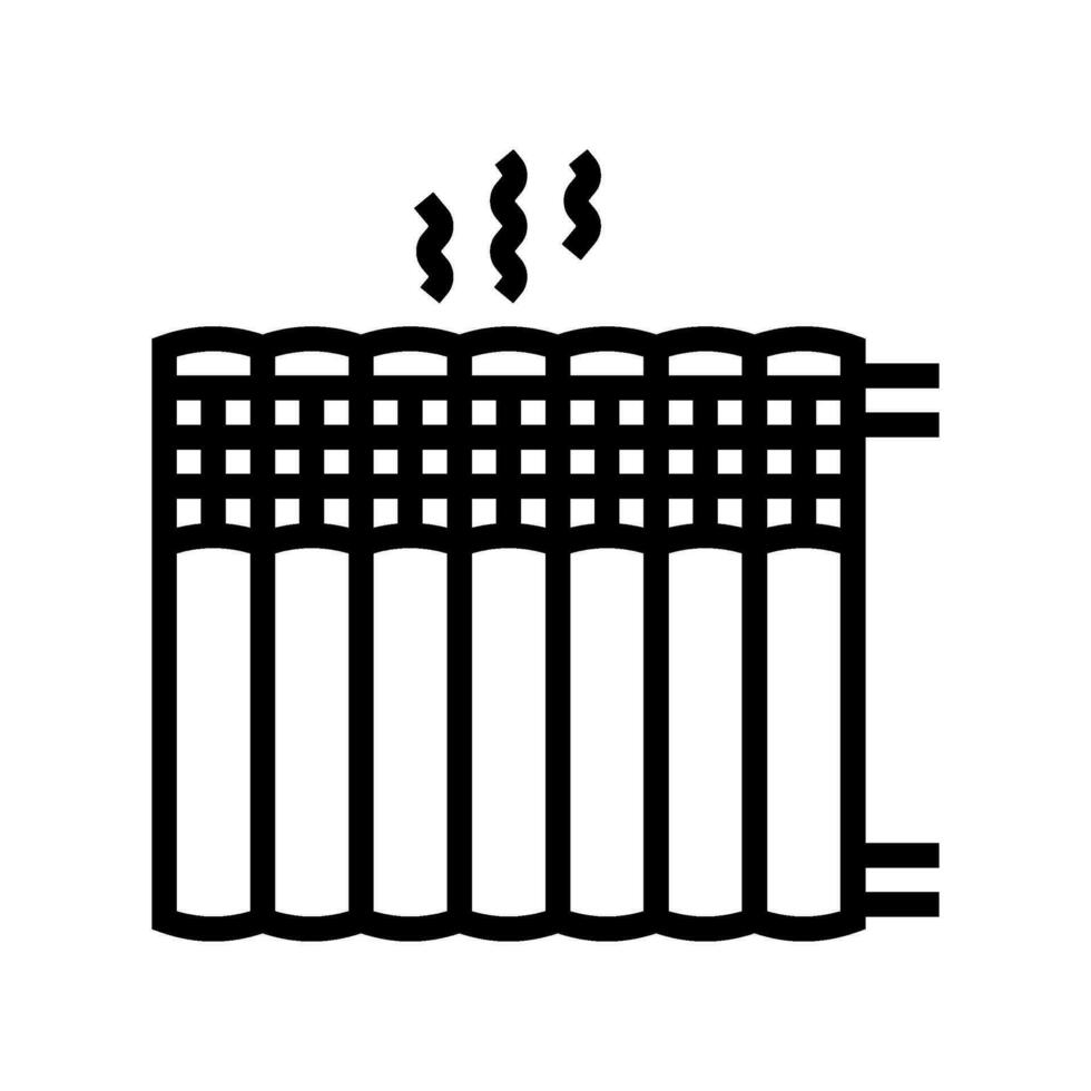 radiator linje ikon vektor illustration