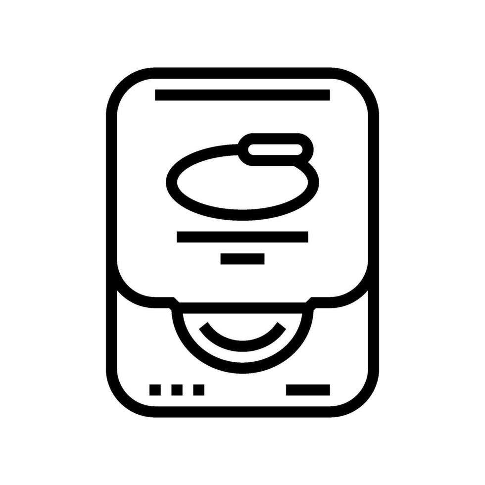 Dental Zahnseide Hygiene Linie Symbol Vektor Illustration