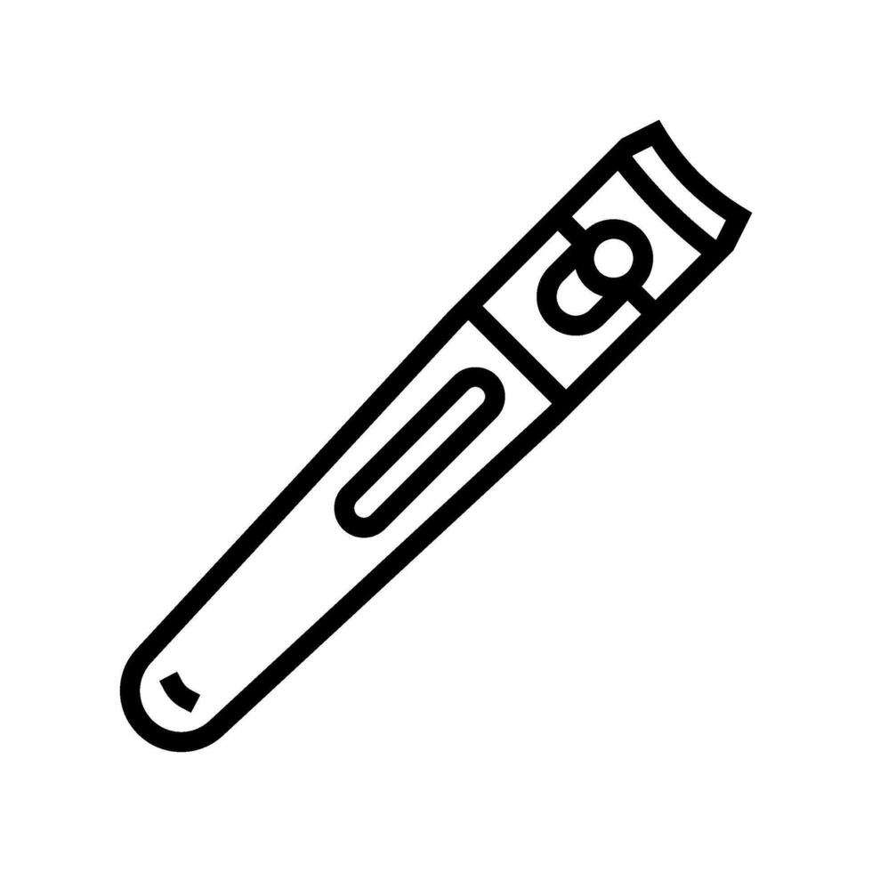 Nagel Haarschneidemaschinen Hygiene Linie Symbol Vektor Illustration