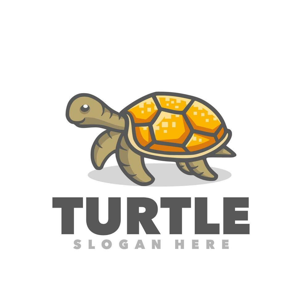 sköldpadda tecknad serie logotyp vektor