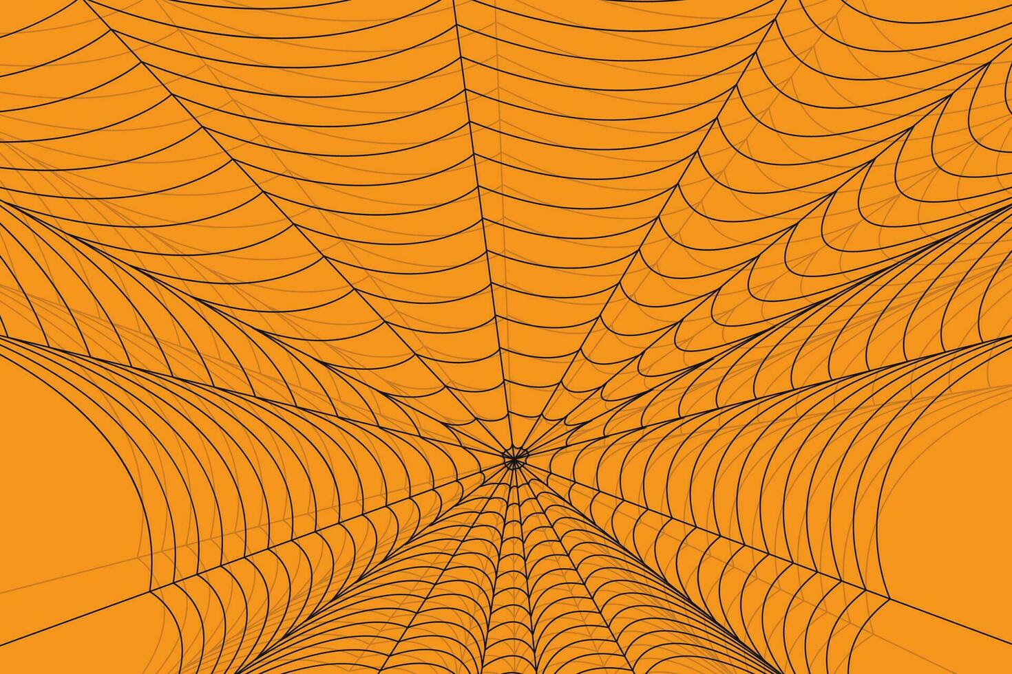 Halloween Spinne Netz Netz Textur Muster auf Orange Hintergrund vektor