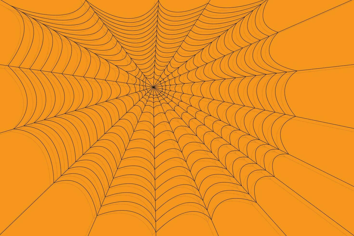 Halloween Spinne Netz Netz Textur Muster auf Orange Hintergrund vektor