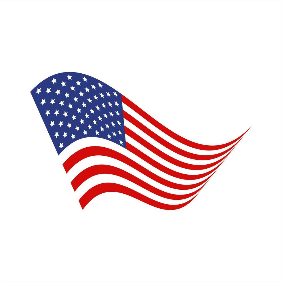 amerikanisch Flagge, patriotisch Symbol von das USA, Vektor Illustration von isoliert