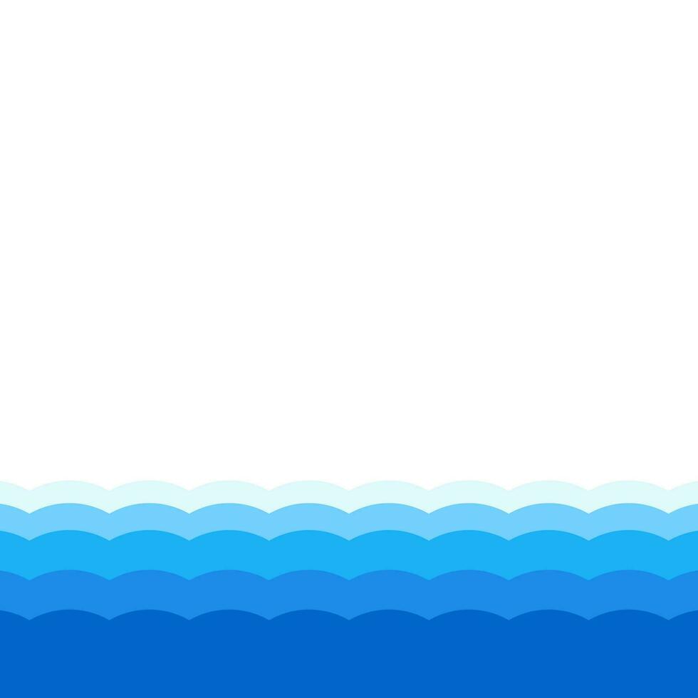 blå vågor med lutning dekorativ ram, vektor design mall, abstrakt vatten vågor