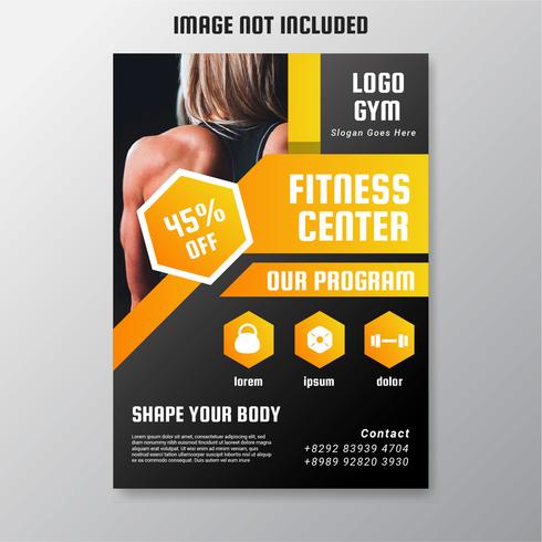 Fitness Center Flyer Vektor