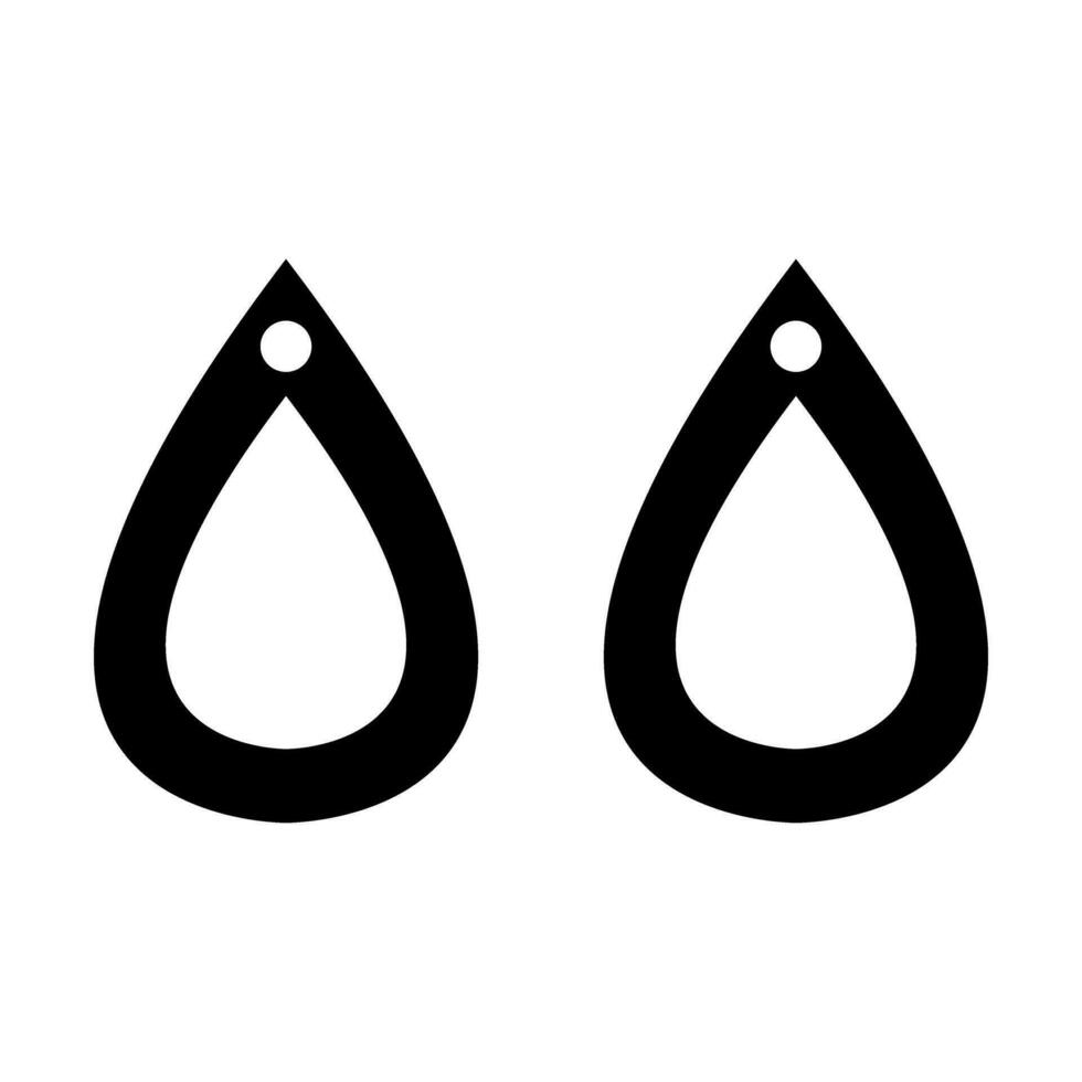 örhängen ikon vektor uppsättning. teardrop örhängen illustration tecken samling. Varor symbol eller logotyp.
