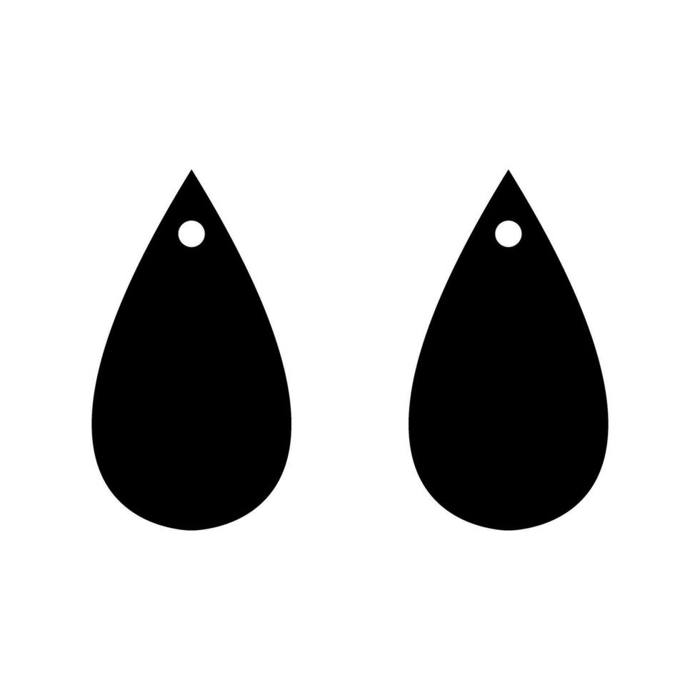 örhängen ikon vektor uppsättning. teardrop örhängen illustration tecken samling. Varor symbol eller logotyp.