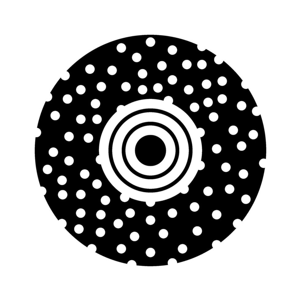 slipning hjul tillverkning ingenjör glyf ikon vektor illustration