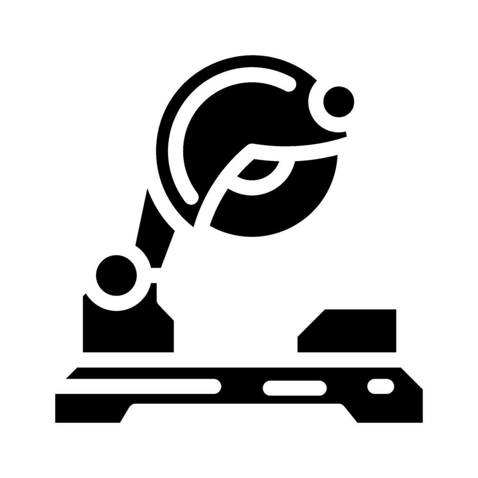 Schneiden Werkzeug Herstellung Ingenieur Glyphe Symbol Vektor Illustration
