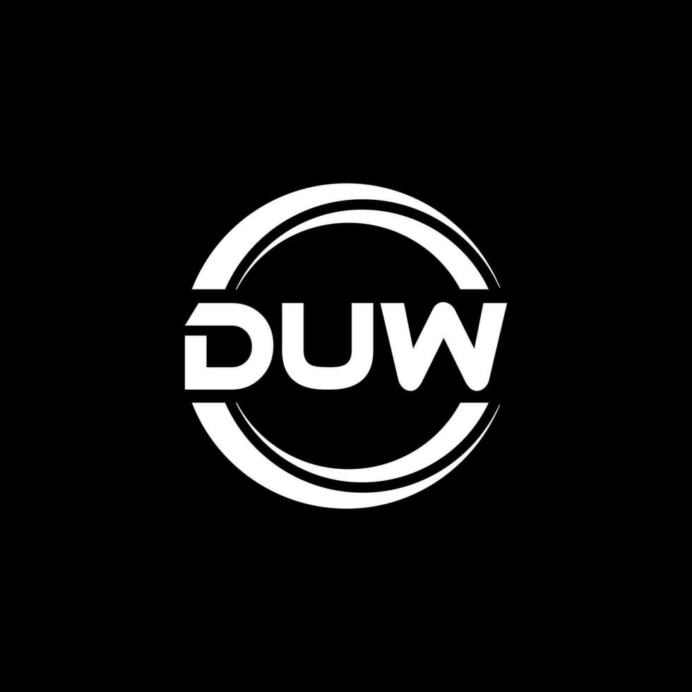 duw Logo Design, Inspiration zum ein einzigartig Identität. modern Eleganz und kreativ Design. Wasserzeichen Ihre Erfolg mit das auffällig diese Logo. vektor