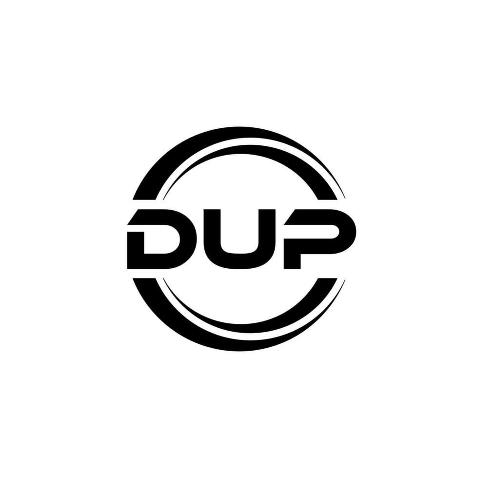 dup logotyp design, inspiration för en unik identitet. modern elegans och kreativ design. vattenmärke din Framgång med de slående detta logotyp. vektor