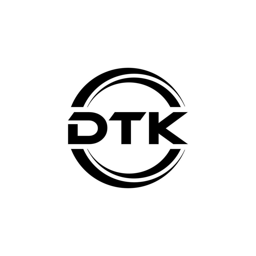 dtk logotyp design, inspiration för en unik identitet. modern elegans och kreativ design. vattenmärke din Framgång med de slående detta logotyp. vektor