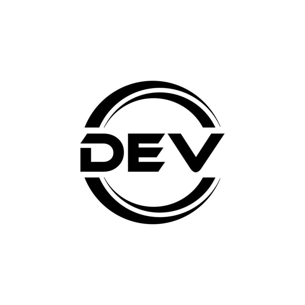 dev logotyp design, inspiration för en unik identitet. modern elegans och kreativ design. vattenmärke din Framgång med de slående detta logotyp. vektor