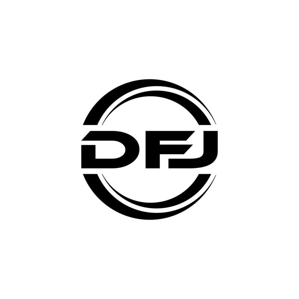 dfj logotyp design, inspiration för en unik identitet. modern elegans och kreativ design. vattenmärke din Framgång med de slående detta logotyp. vektor