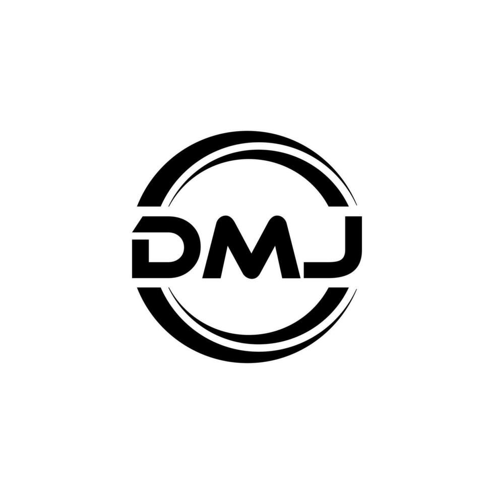 dmj logotyp design, inspiration för en unik identitet. modern elegans och kreativ design. vattenmärke din Framgång med de slående detta logotyp. vektor