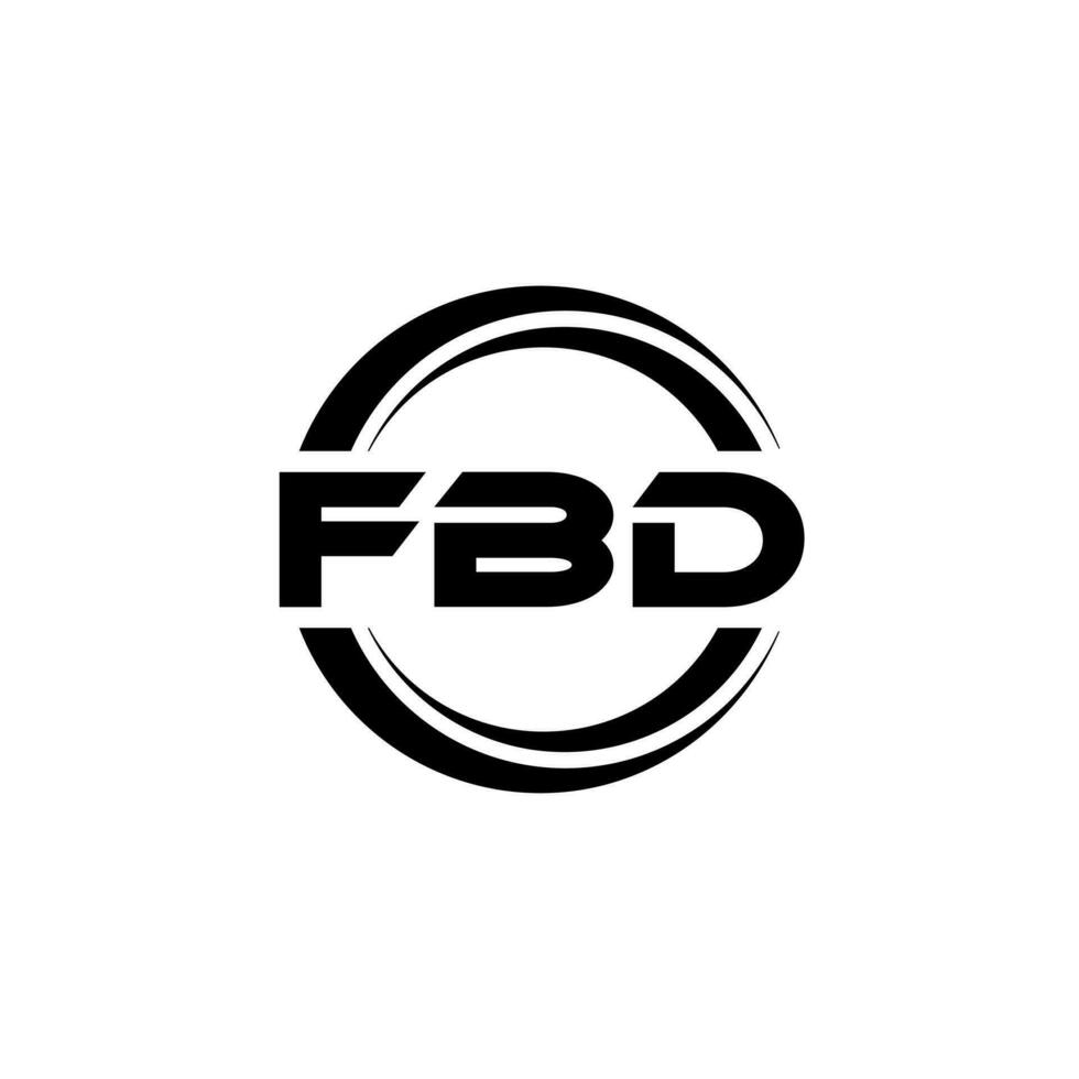 fbd logotyp design, inspiration för en unik identitet. modern elegans och kreativ design. vattenmärke din Framgång med de slående detta logotyp. vektor