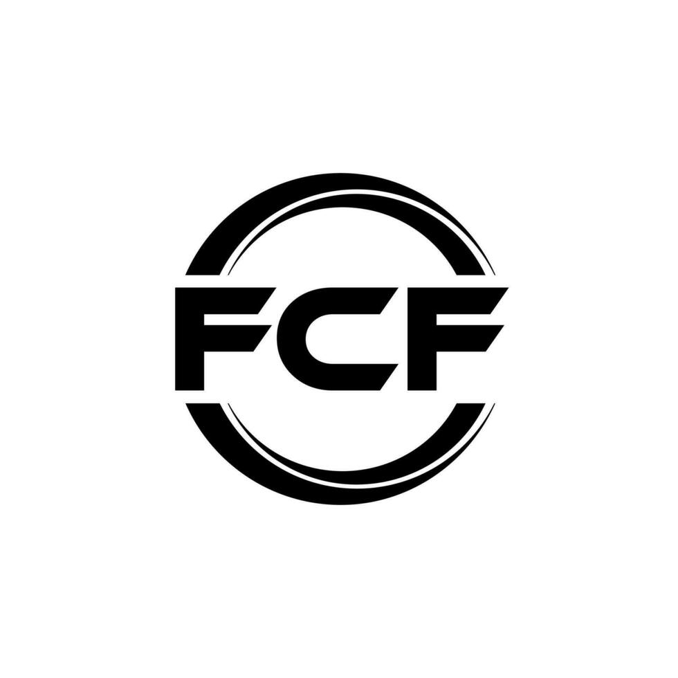 fcf logotyp design, inspiration för en unik identitet. modern elegans och kreativ design. vattenmärke din Framgång med de slående detta logotyp. vektor