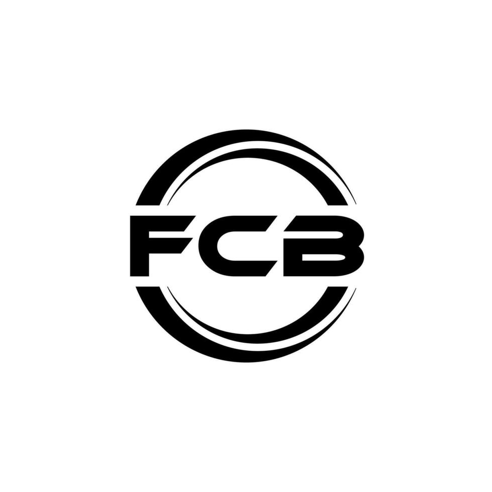 fcb logotyp design, inspiration för en unik identitet. modern elegans och kreativ design. vattenmärke din Framgång med de slående detta logotyp. vektor