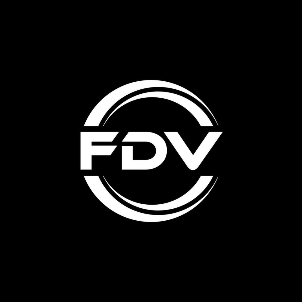 fdv logotyp design, inspiration för en unik identitet. modern elegans och kreativ design. vattenmärke din Framgång med de slående detta logotyp. vektor