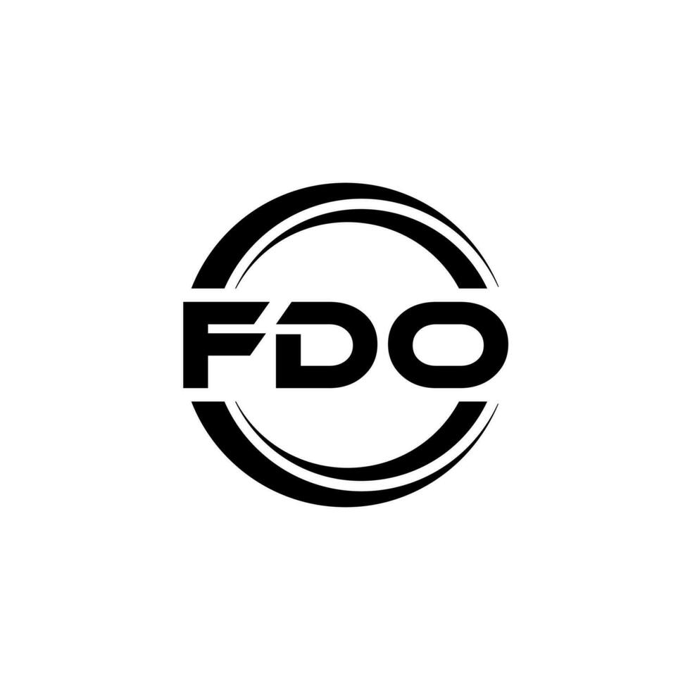 fdo logotyp design, inspiration för en unik identitet. modern elegans och kreativ design. vattenmärke din Framgång med de slående detta logotyp. vektor