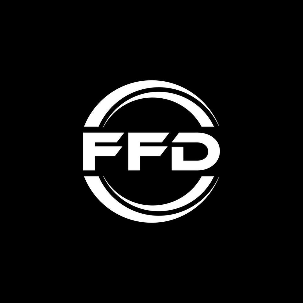 ffd logotyp design, inspiration för en unik identitet. modern elegans och kreativ design. vattenmärke din Framgång med de slående detta logotyp. vektor