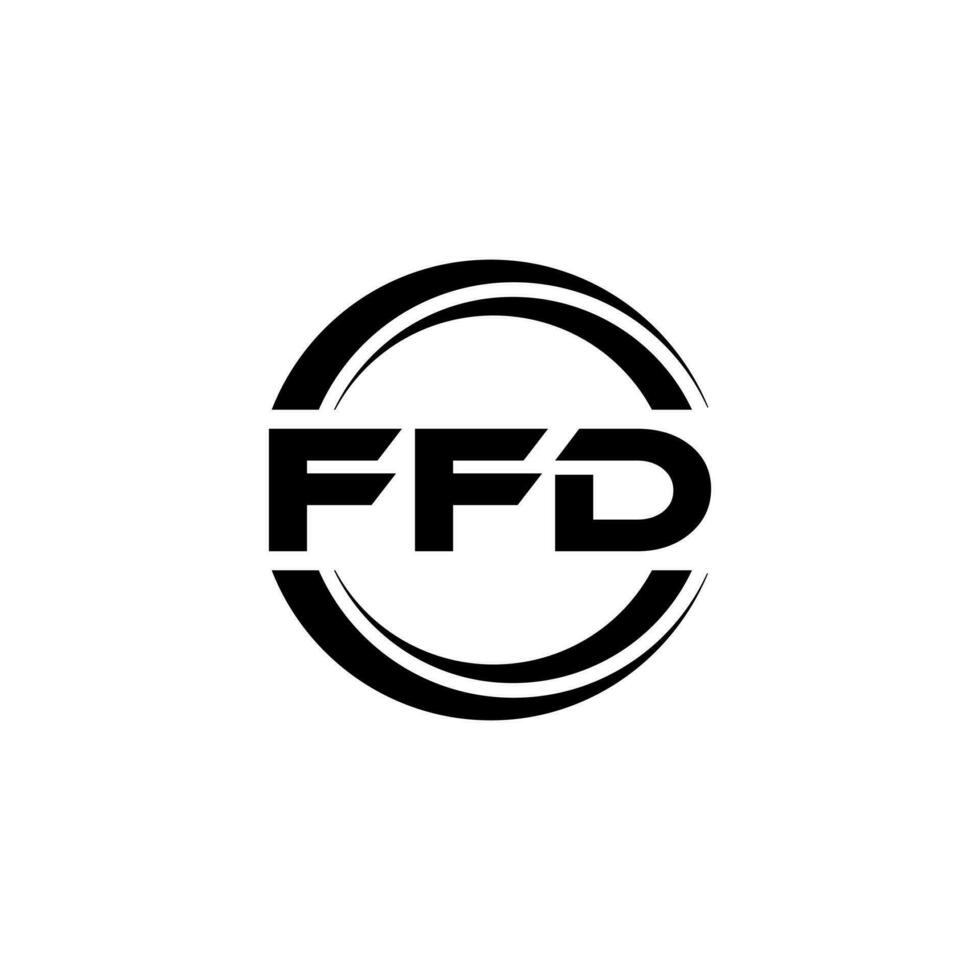 ffd logotyp design, inspiration för en unik identitet. modern elegans och kreativ design. vattenmärke din Framgång med de slående detta logotyp. vektor