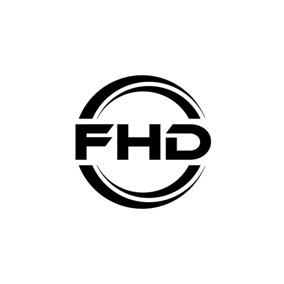 fhd Logo Design, Inspiration zum ein einzigartig Identität. modern Eleganz und kreativ Design. Wasserzeichen Ihre Erfolg mit das auffällig diese Logo. vektor