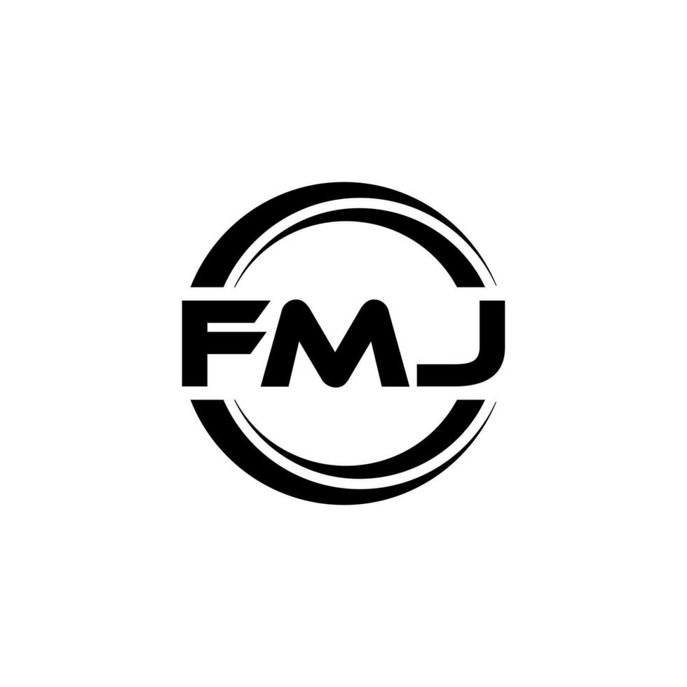 fmj logotyp design, inspiration för en unik identitet. modern elegans och kreativ design. vattenmärke din Framgång med de slående detta logotyp. vektor