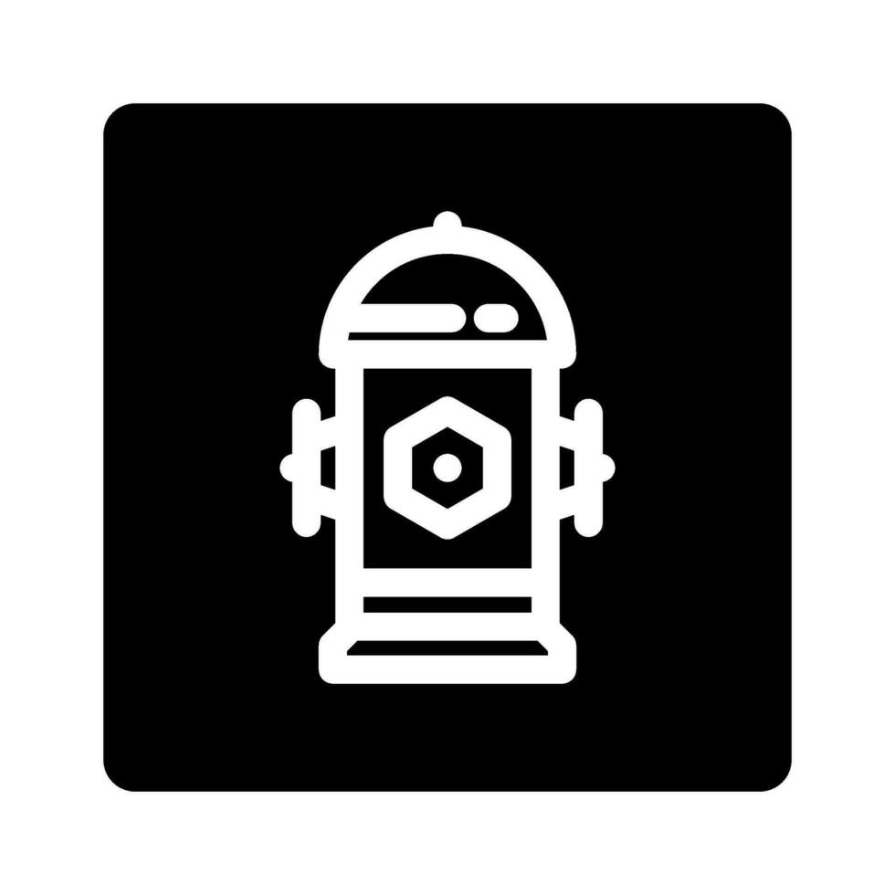 Feuer Hydrant Notfall Glyphe Symbol Vektor Illustration