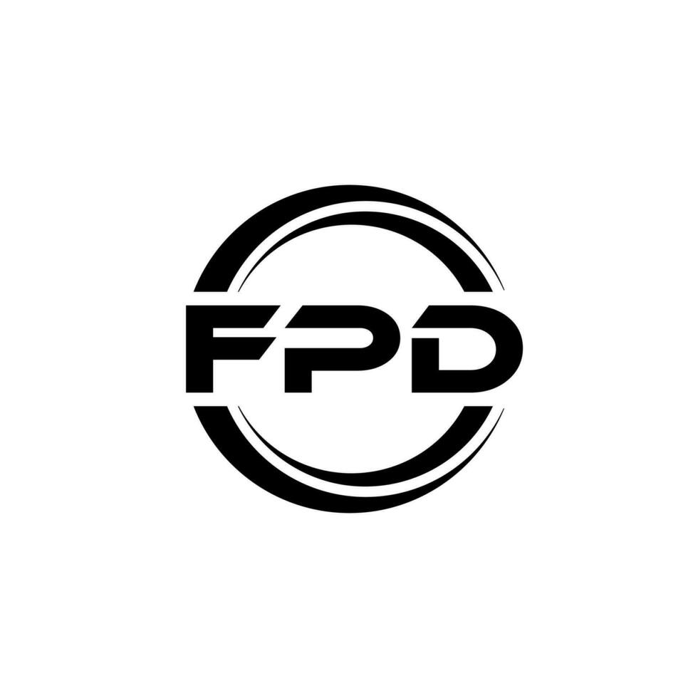 fpd logotyp design, inspiration för en unik identitet. modern elegans och kreativ design. vattenmärke din Framgång med de slående detta logotyp. vektor