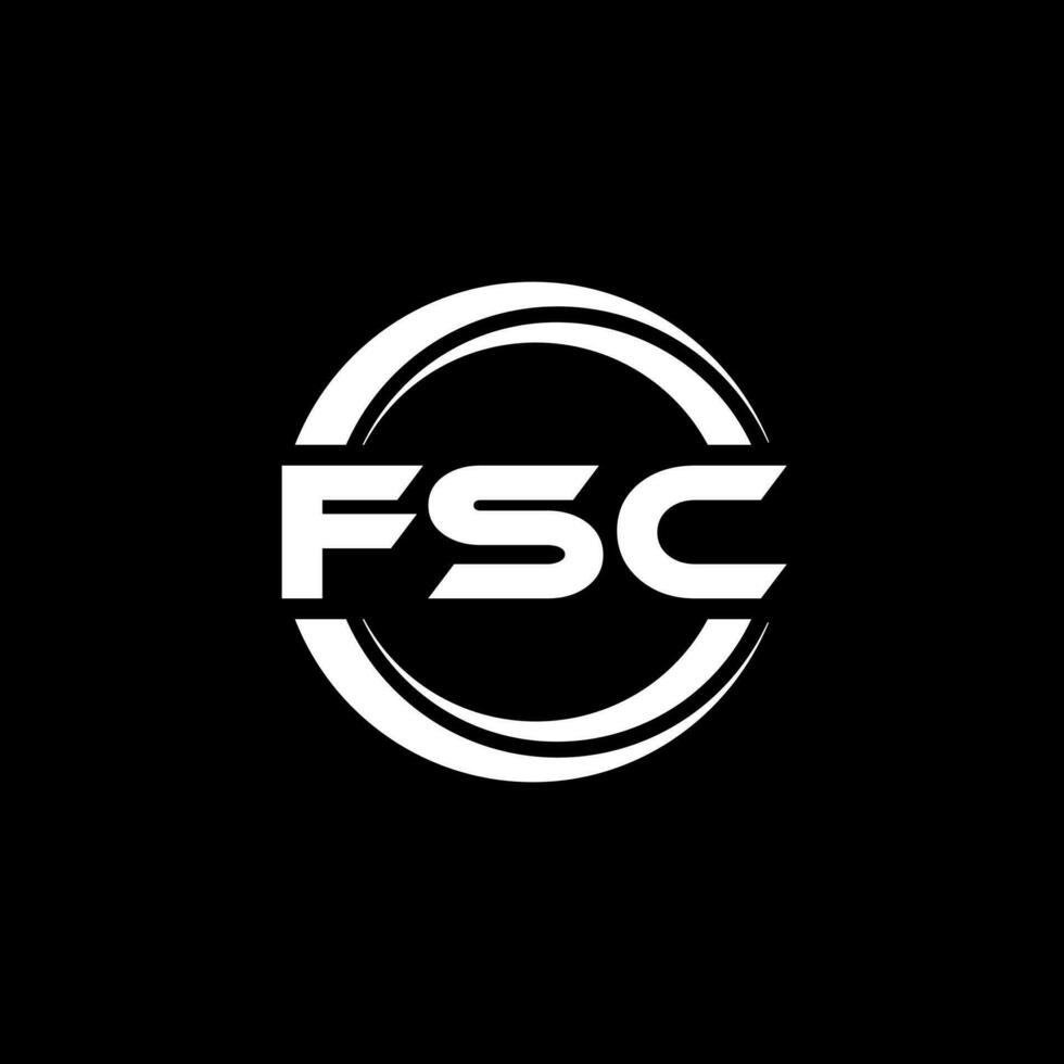 fsc logotyp design, inspiration för en unik identitet. modern elegans och kreativ design. vattenmärke din Framgång med de slående detta logotyp. vektor