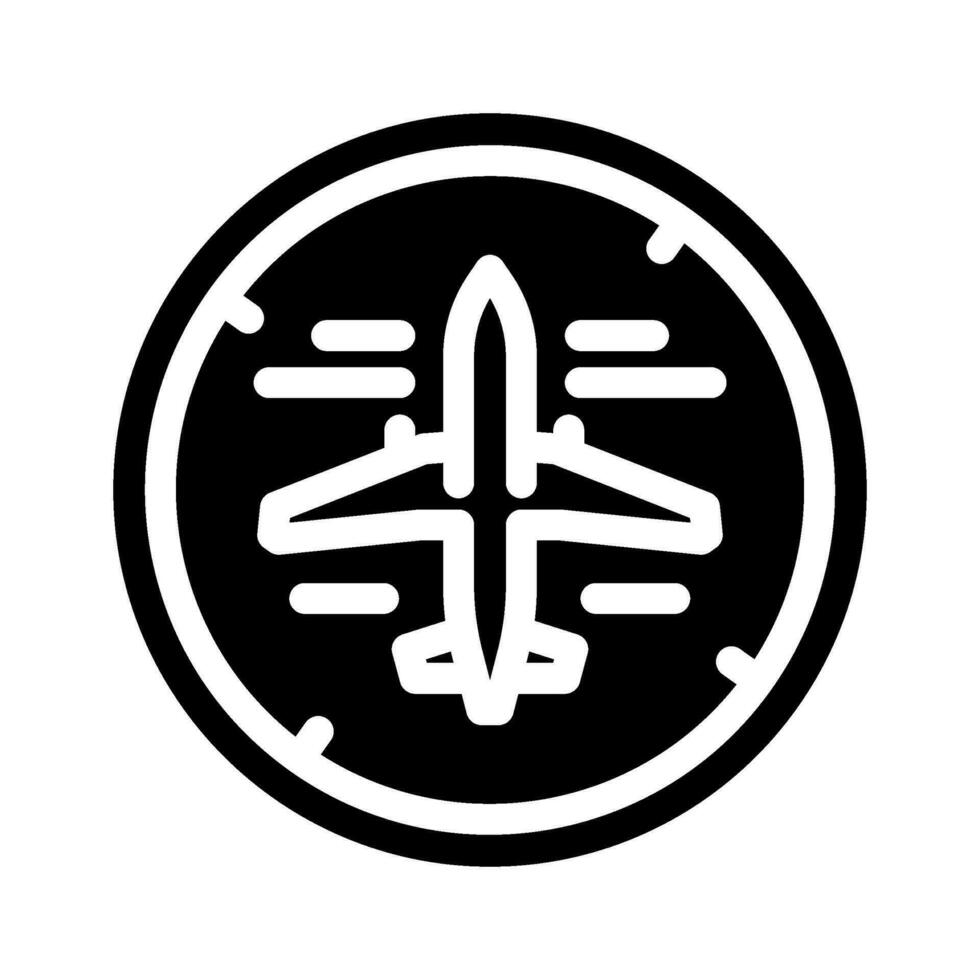 Avionik Systeme Luftfahrt Ingenieur Glyphe Symbol Vektor Illustration