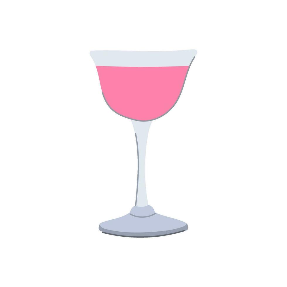 Glas Cocktail Brille Karikatur Vektor Illustration