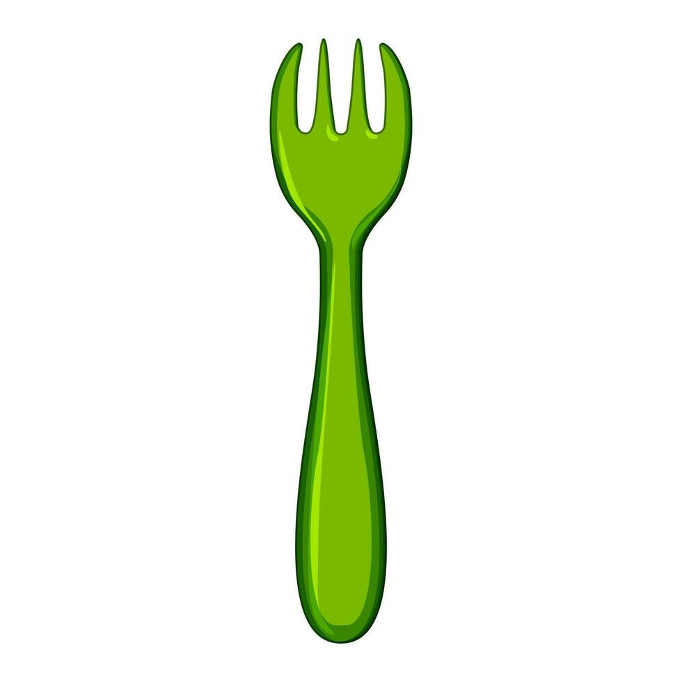 lunch litet barn gaffel tecknad serie vektor illustration