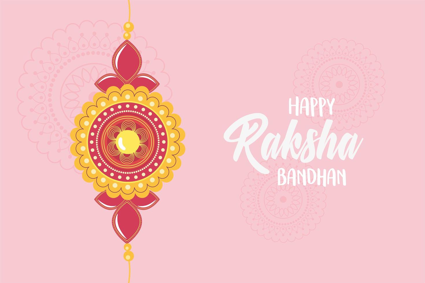 Raksha Bandhan, traditionelles Armband des indischen Festivals der Liebesbrüder und -schwestern vektor