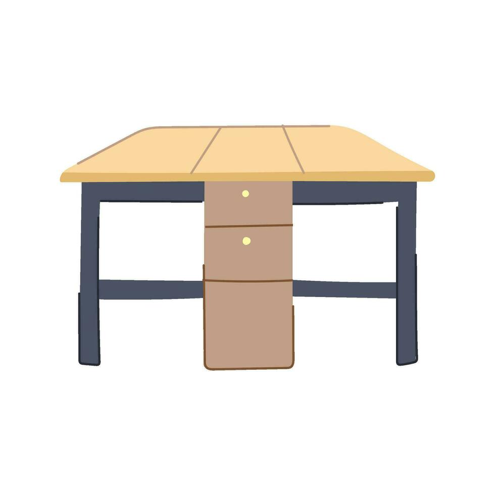 samtida tabell dining tecknad serie vektor illustration