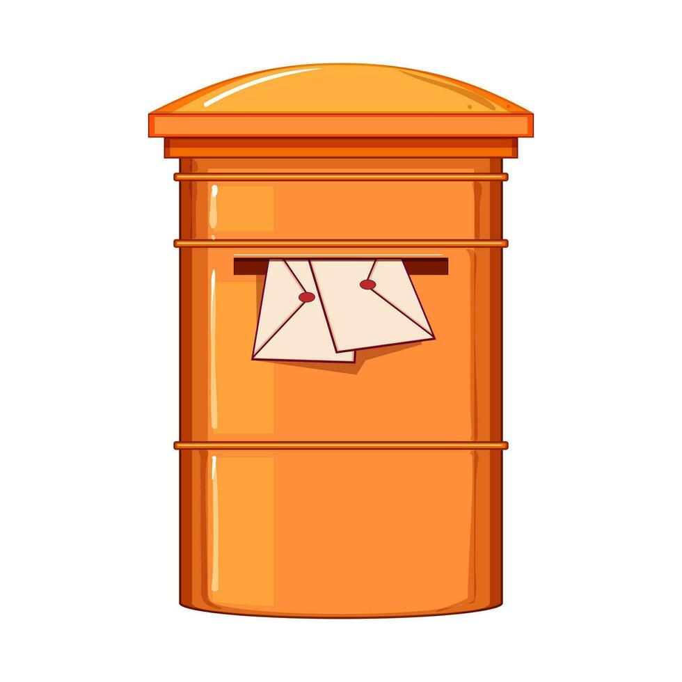 låda brevlåda brev tecknad serie vektor illustration