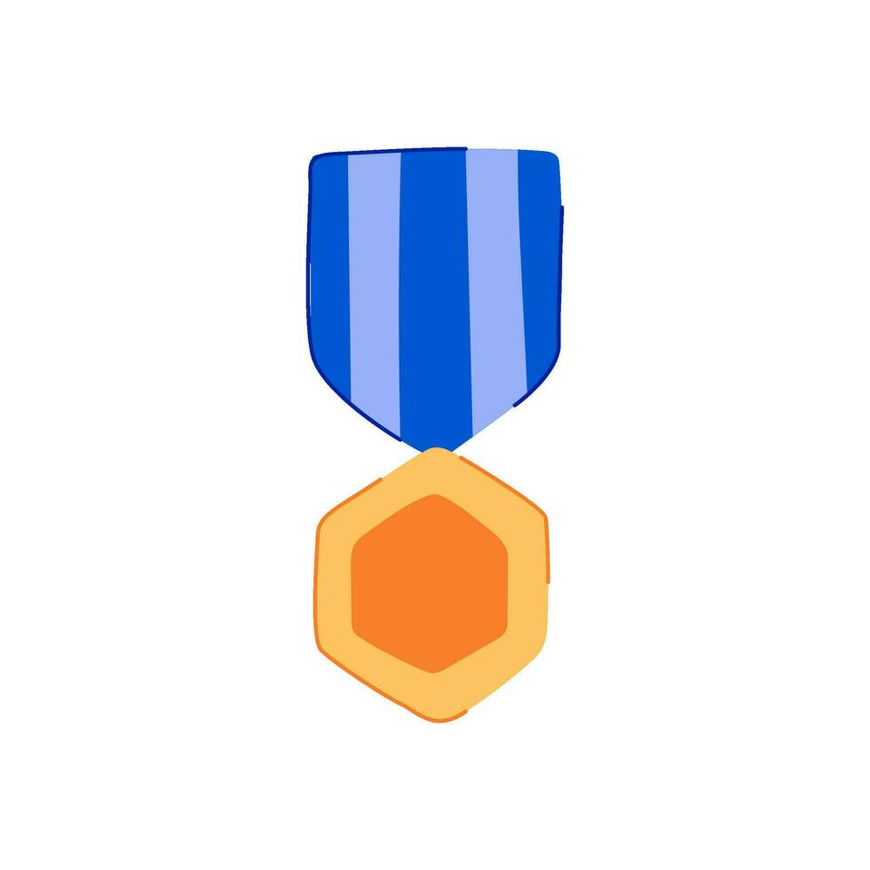 Auszeichnung militärische Medaille Cartoon-Vektor-Illustration vektor