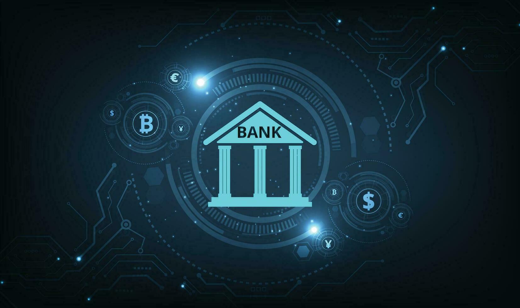 bank teknologi begrepp. vektor